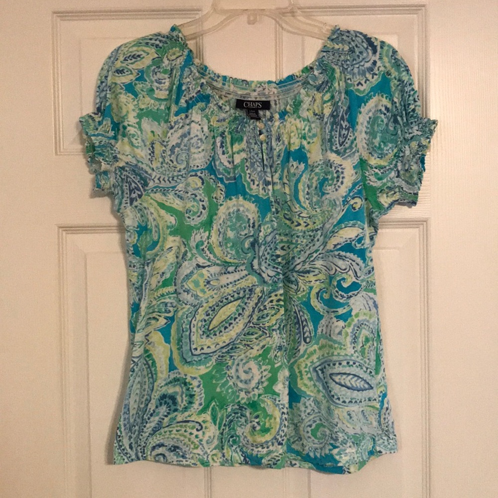 CLEARANCE! Chaps capped-sleeve top